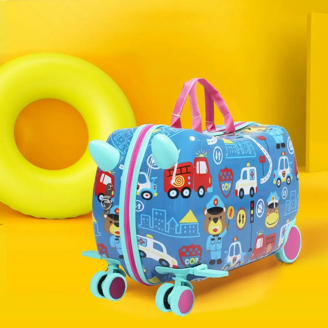 BoPeep Kids Ride On Suitcase Children Travel Luggage Carry Bag Trolley Cars