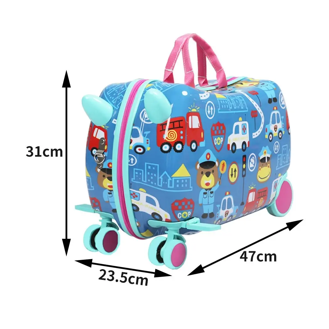 BoPeep Kids Ride On Suitcase Children Travel Luggage Carry Bag Trolley Cars