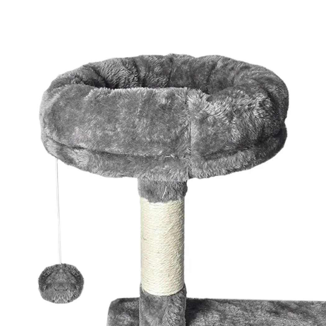 Pawz 130cm Cat Tree Toy Scratching Post Scratcher Tower Condo Wooden House Grey