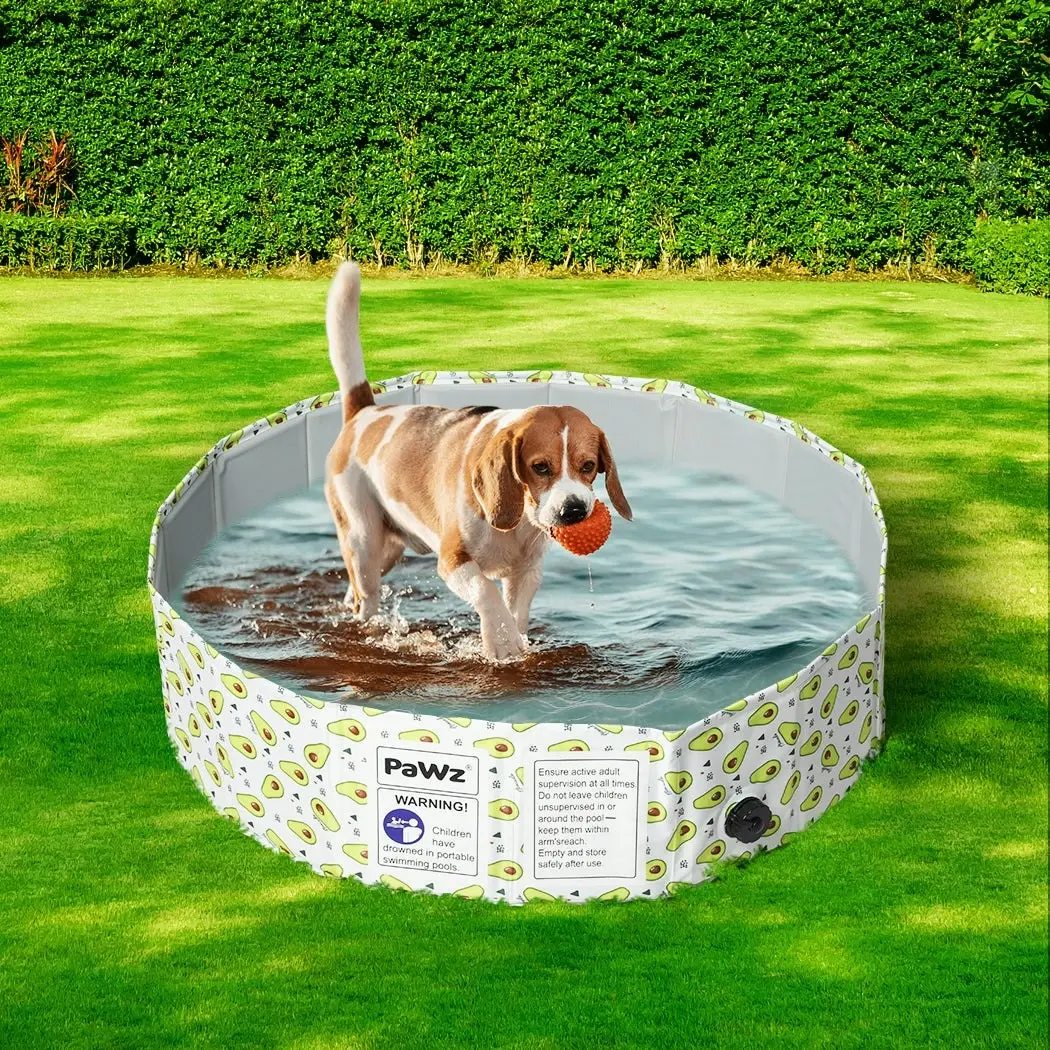 Pawz 100cm Portable Pet Swimming Pool Kids Dog Washing Bathtub Outdoor Foldable