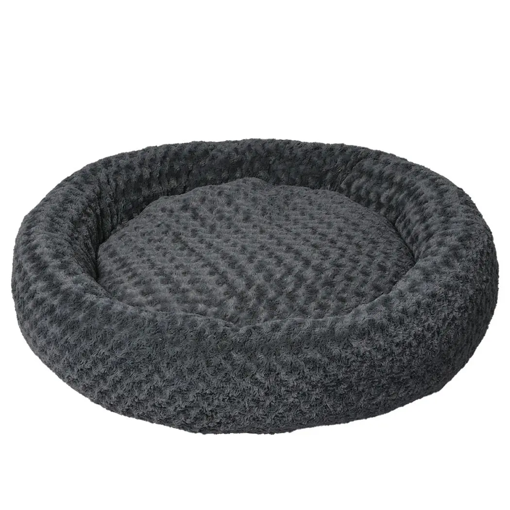 Pawz Calming Dog Bed Warm Soft Plush Pet Cat Cave Washable Portable Dark Grey XL