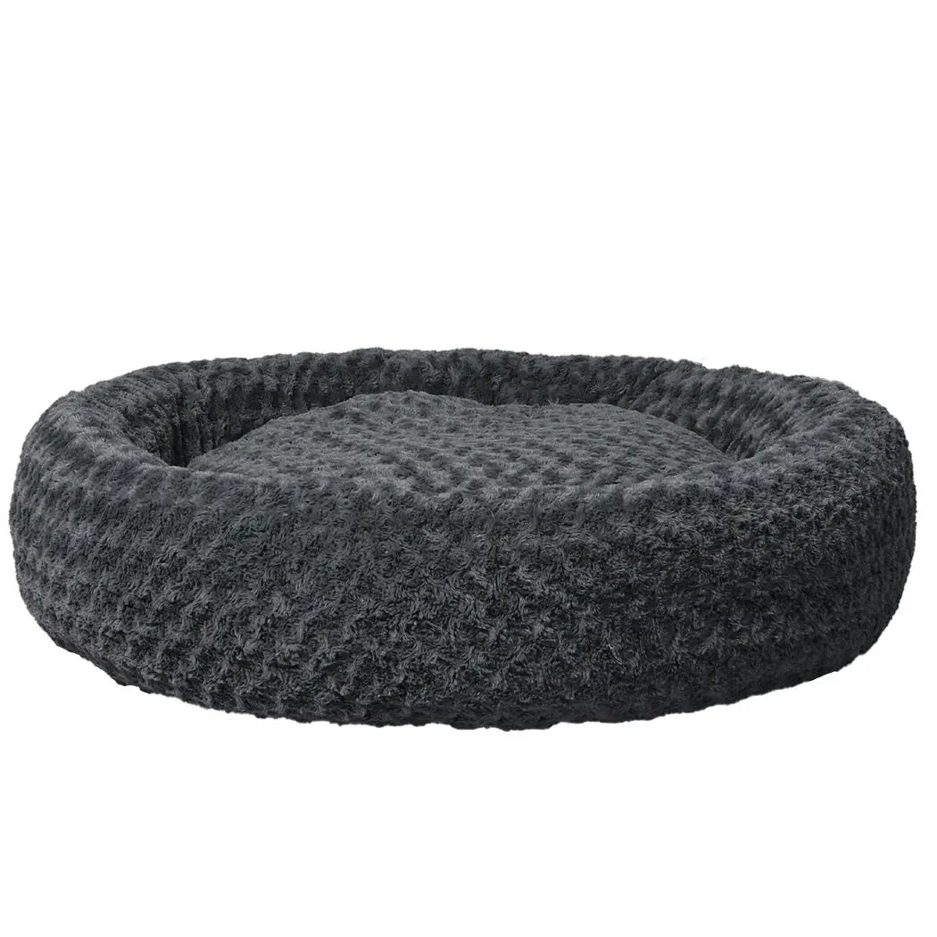 Pawz Calming Dog Bed Warm Soft Plush Pet Cat Cave Washable Portable Dark Grey XL