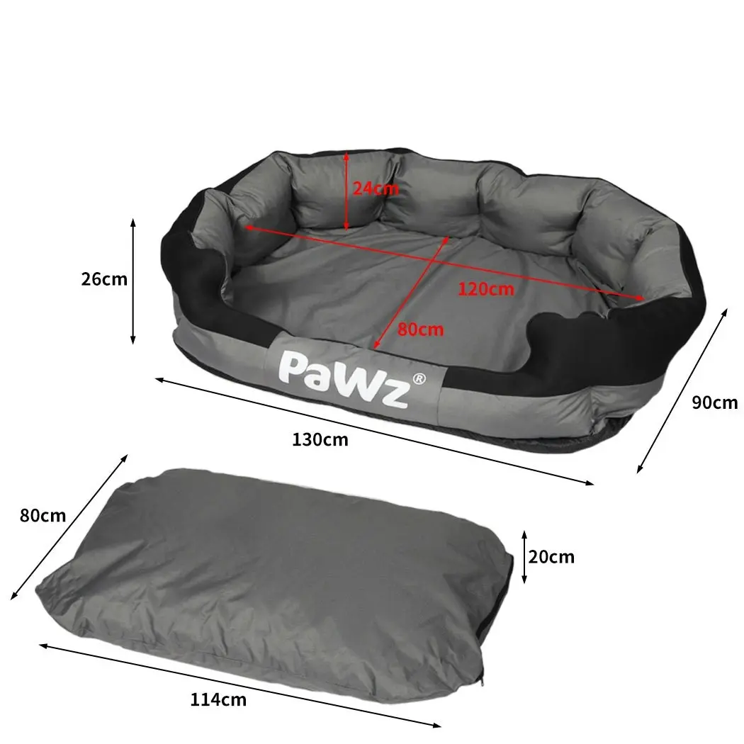 Pawz Waterproof Orthopaedic Pet Dog Calming Bed Memory Foam Removable XL