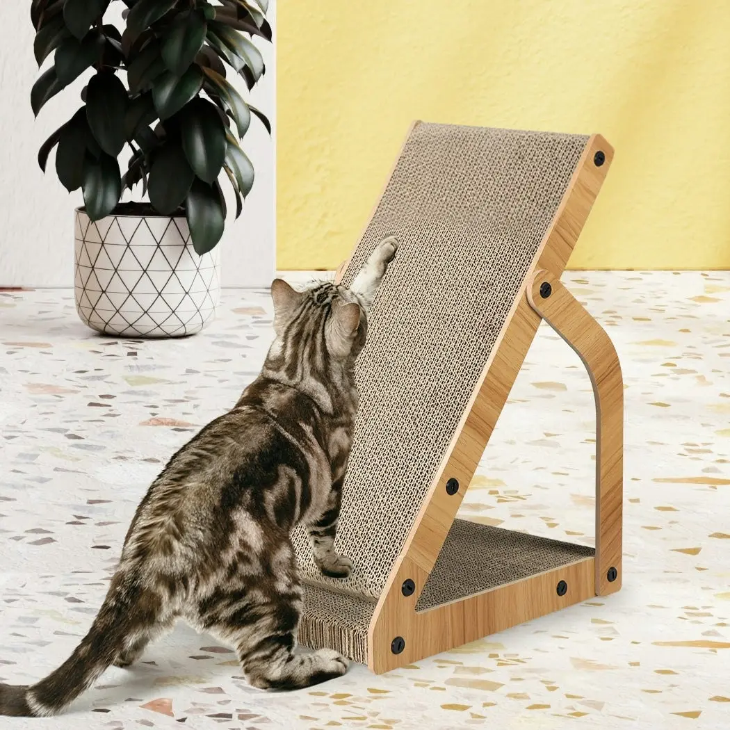 Pawz Cat Scratcher Scratching Board Corrugated Cardboard Scratch Bed Toy Pad Mat