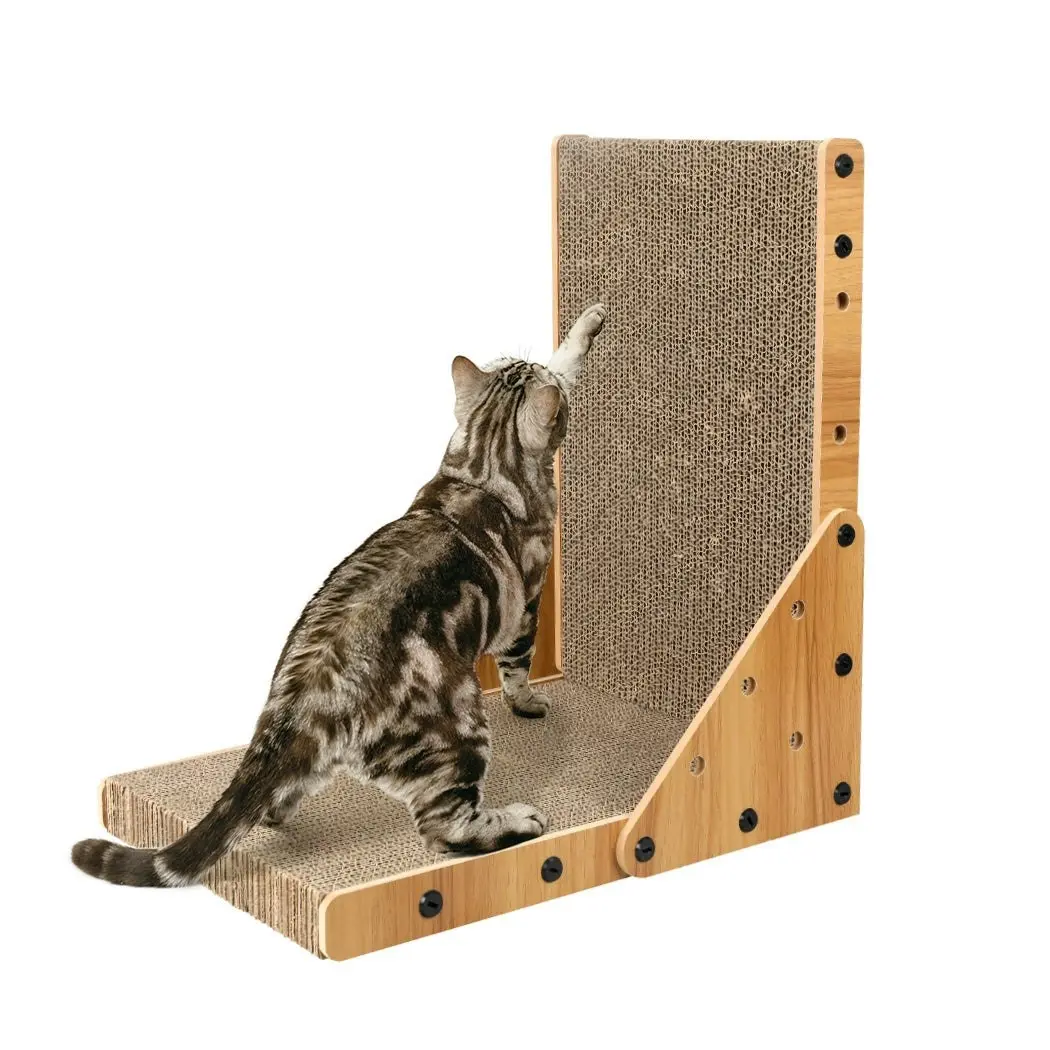 Pawz Cat Scratcher Scratching Board Corrugated Cardboard Scratch Bed Toy Pad Mat