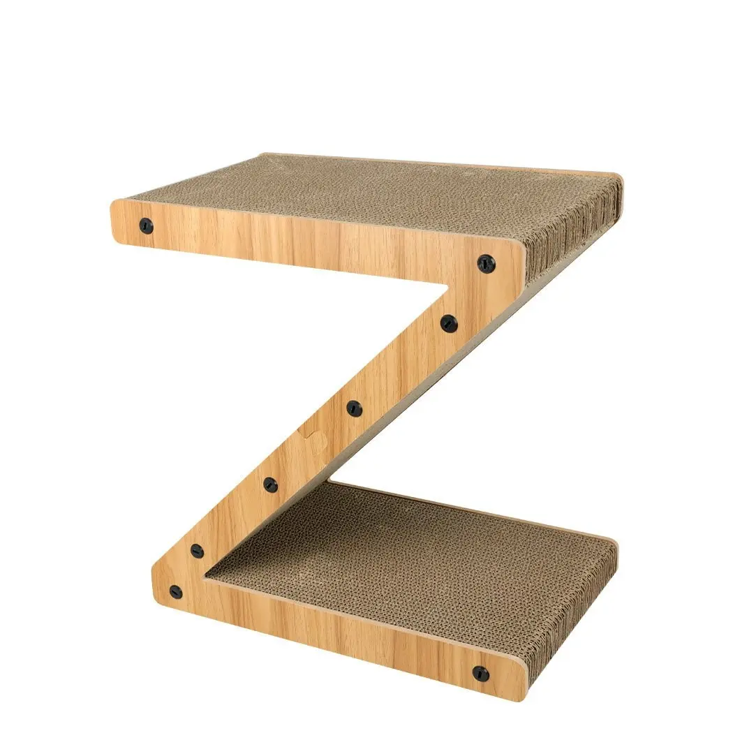 Pawz Cat Scratcher Scratching Board Corrugated Cardboard Scratch Bed Toy Pad Mat