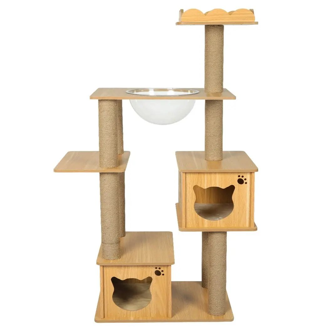 Pawz Cat Tree Scratching Post Scratcher Cats Tower Wood Condo Toys House 138cm