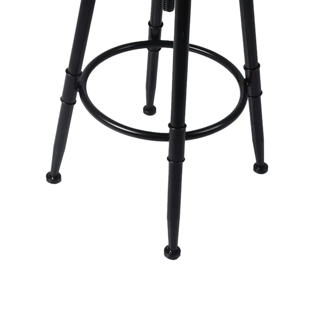 Levede 1x Industrial Bar Stools Kitchen Stool PU Leather Barstools Swivel Chair