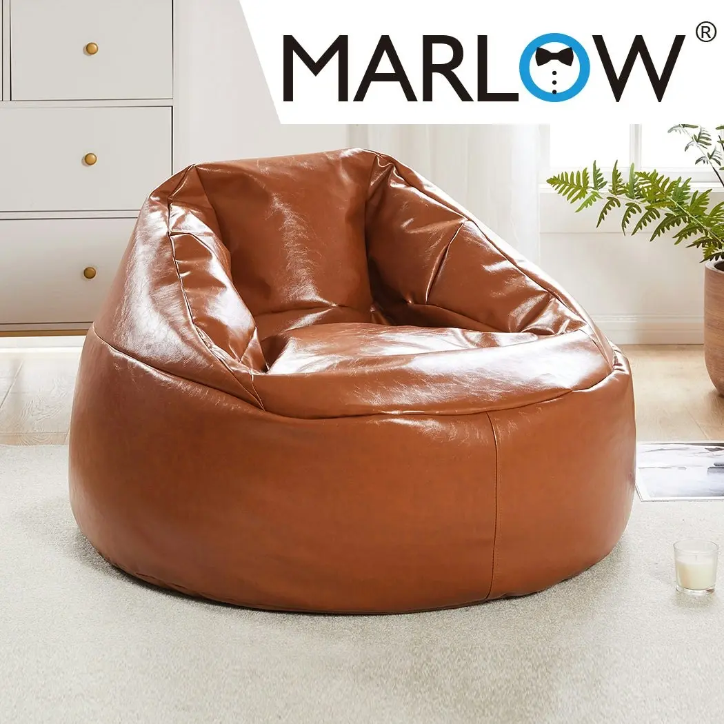 Marlow Bean Bag Chair Cover PU Couch Indoor Home Gaming Loungue Seat Lazy Sofa