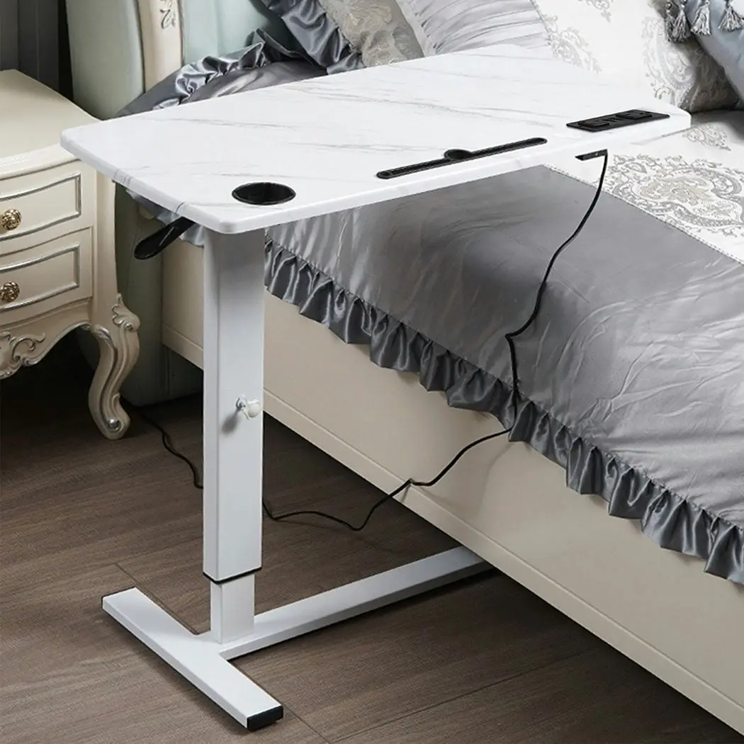 Levede Standing Desk Height Adjustable Sit Stand Over Bed Laptop Table Shelf USB