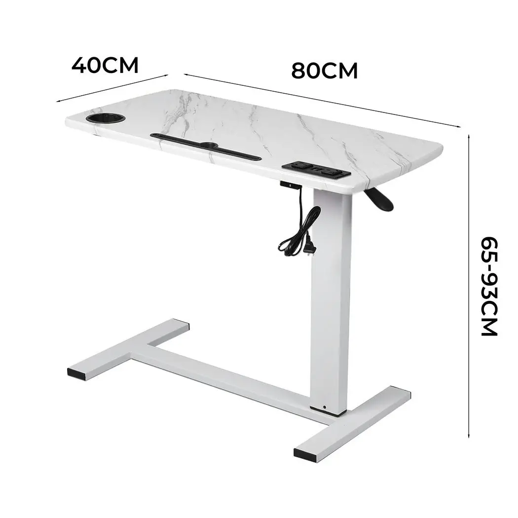 Levede Standing Desk Height Adjustable Sit Stand Over Bed Laptop Table Shelf USB