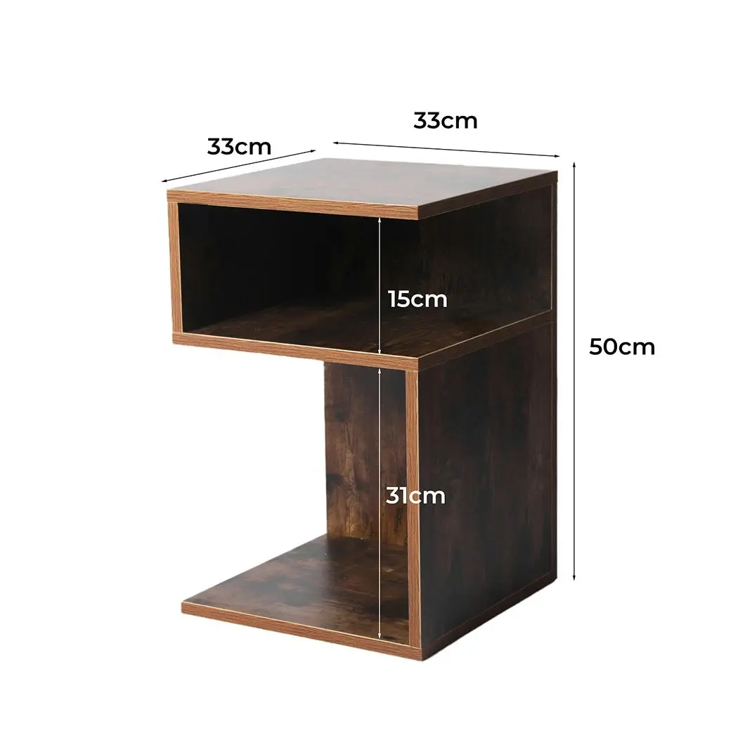 Levede 2x Bedside Tables Wood Side End Table Nightstand Storage Cabinet Bedroom