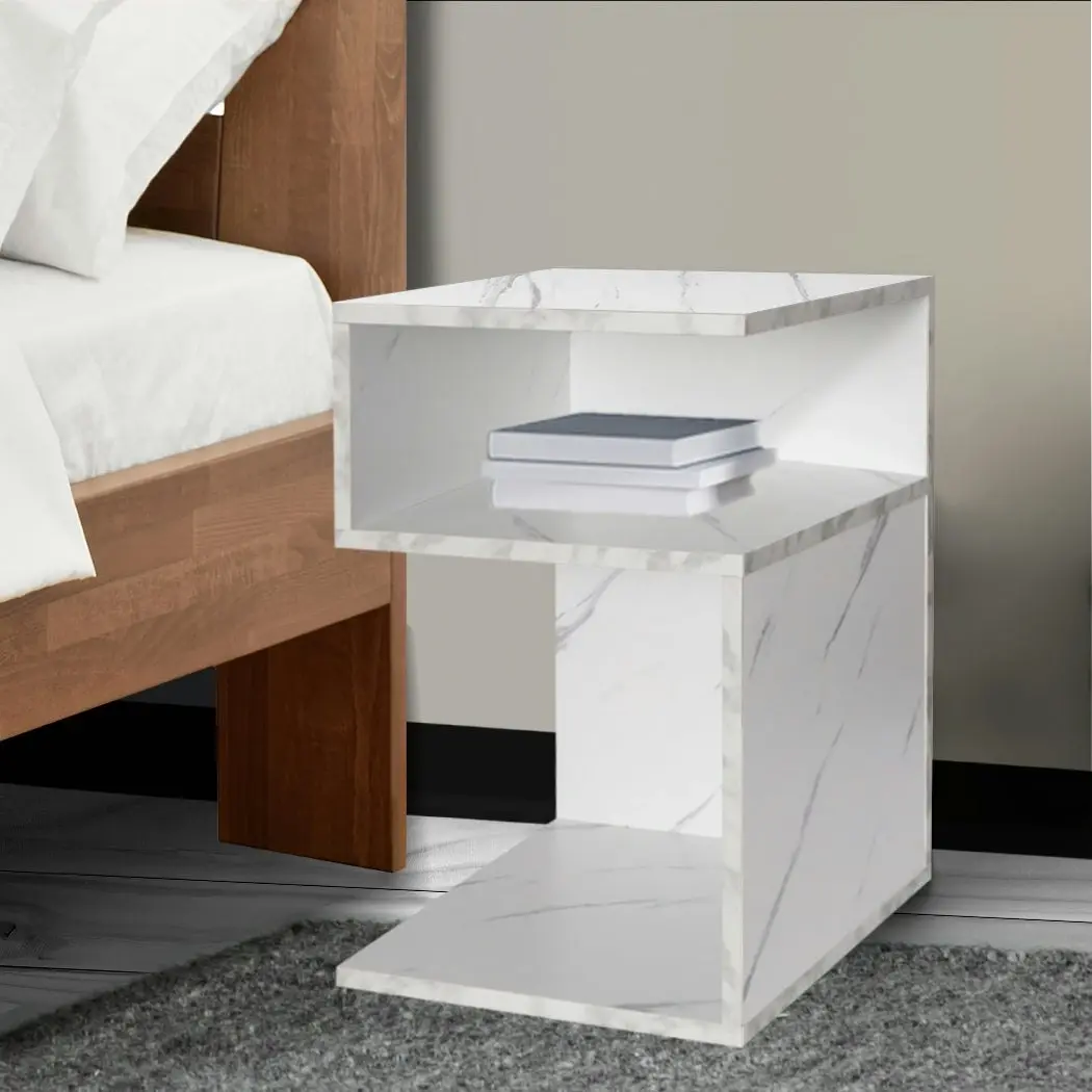 Levede 1xBedside Tables Drawers Side End Table Wood Nightstand Storage Cabinet