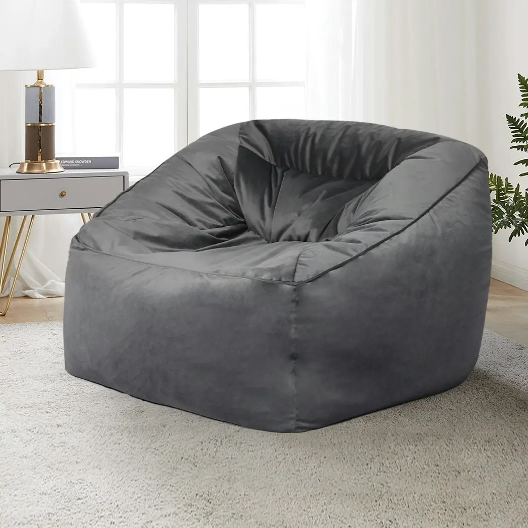 Marlow Bean Bag Chair Cover Soft Velvet Home Game Seat Lazy Sofa Cover Large