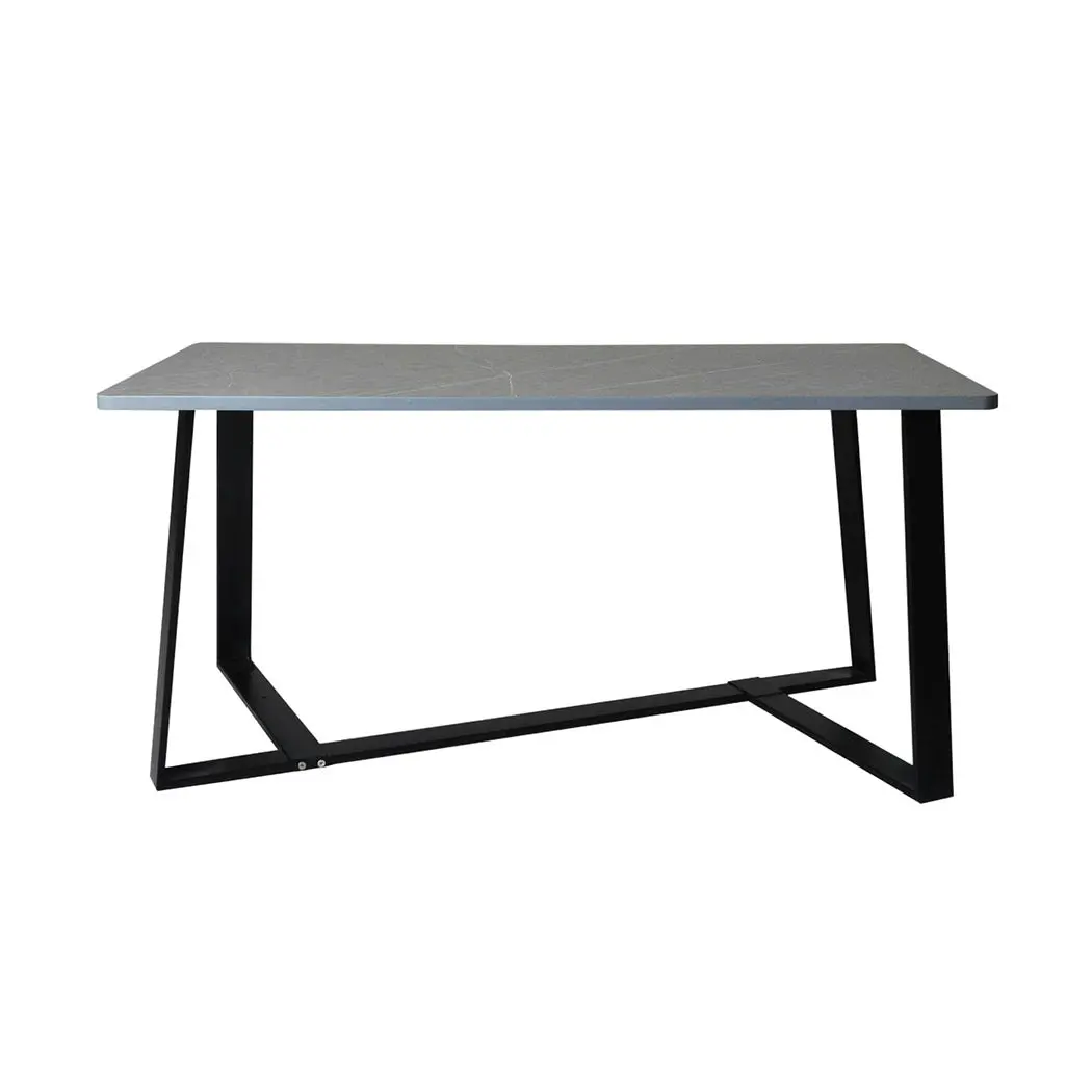 Levede Coffee Table Side Table Teapoy Industrial Steel Legs Marbled 100X50CM