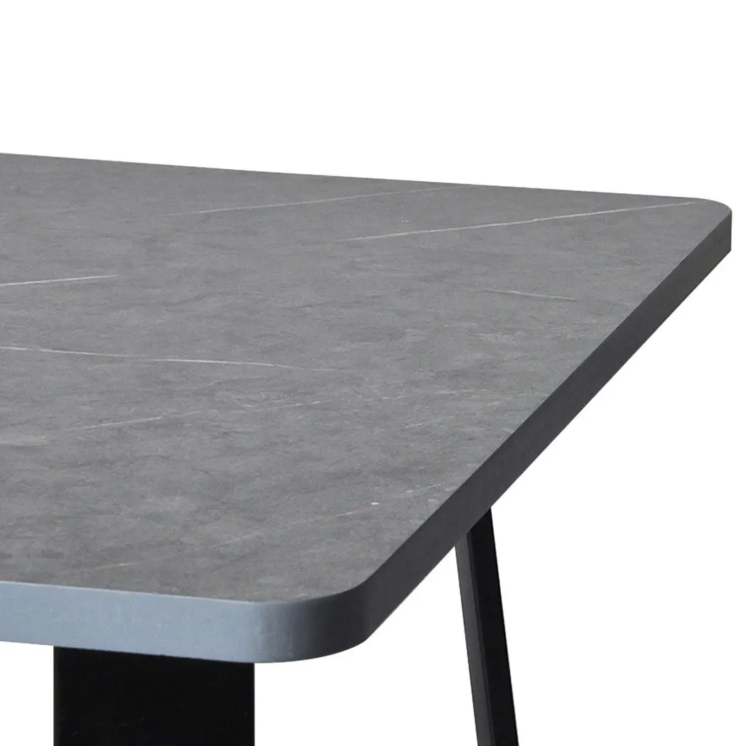 Levede Coffee Table Side Table Teapoy Industrial Steel Legs Marbled 100X50CM