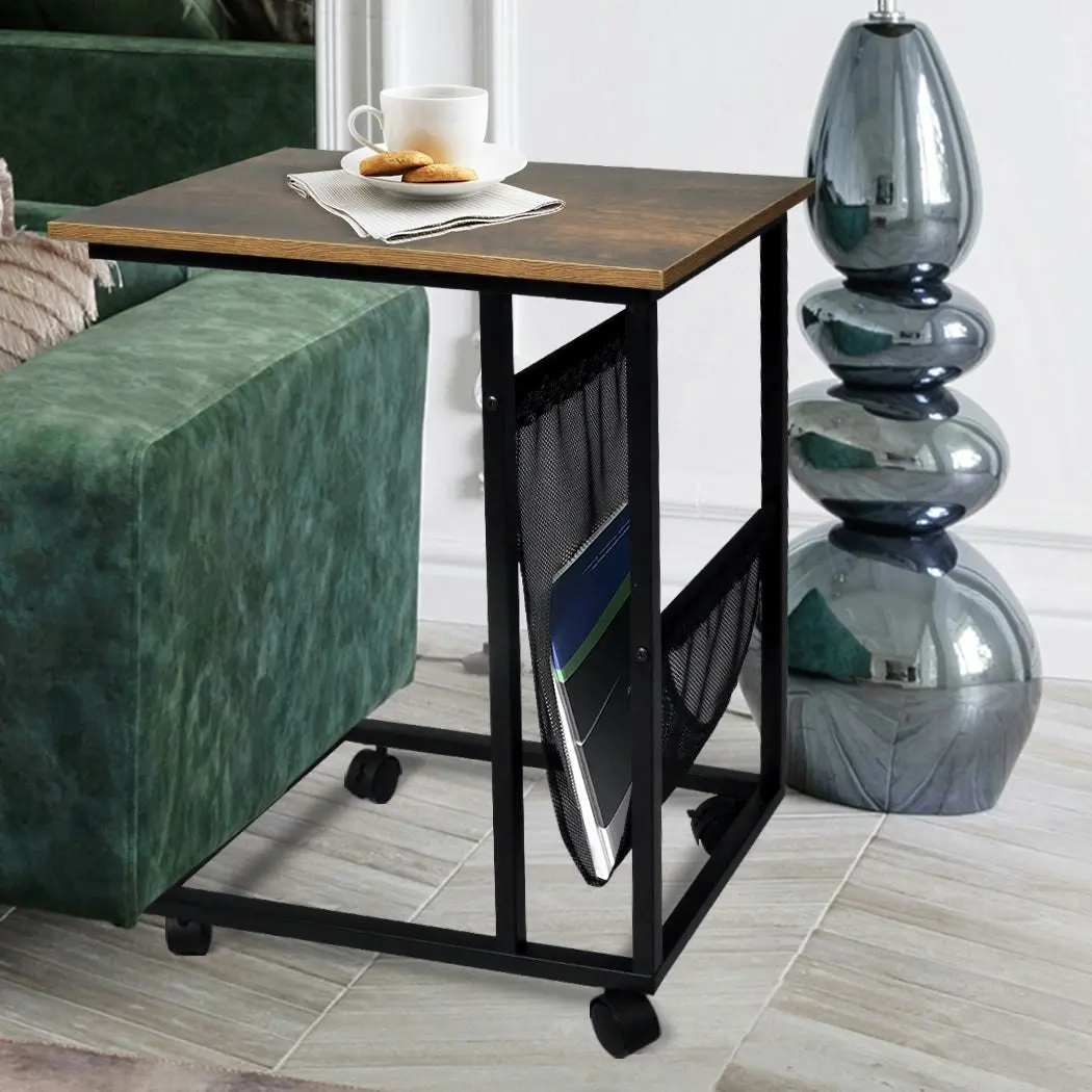 Levede Coffee Side Table Mobile End Tables C-shaped Movable Sofa Laptop Desk