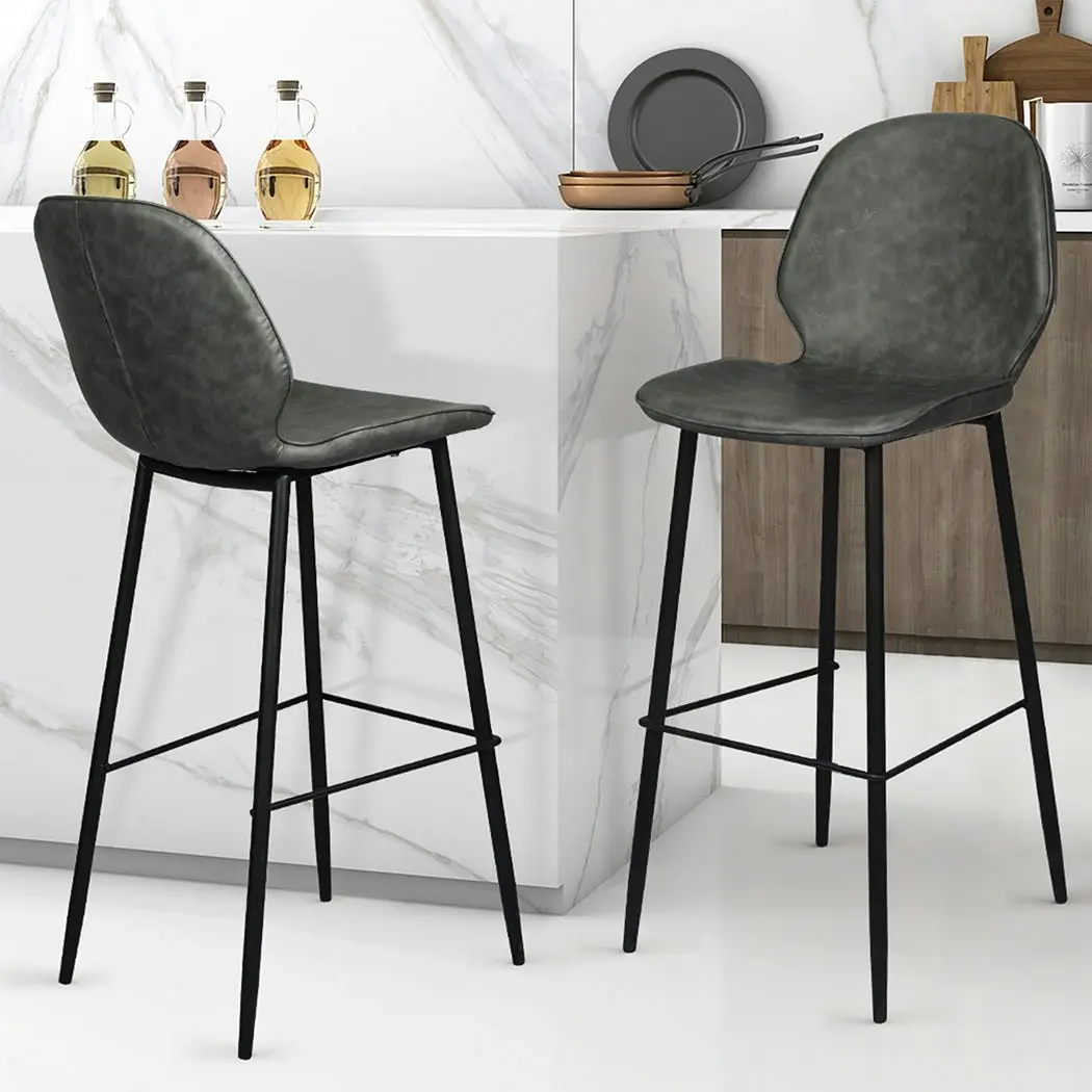 Levede 2x Bar Stool Barstools Counter Chair PU Padded Kitchen Pub Restaurant