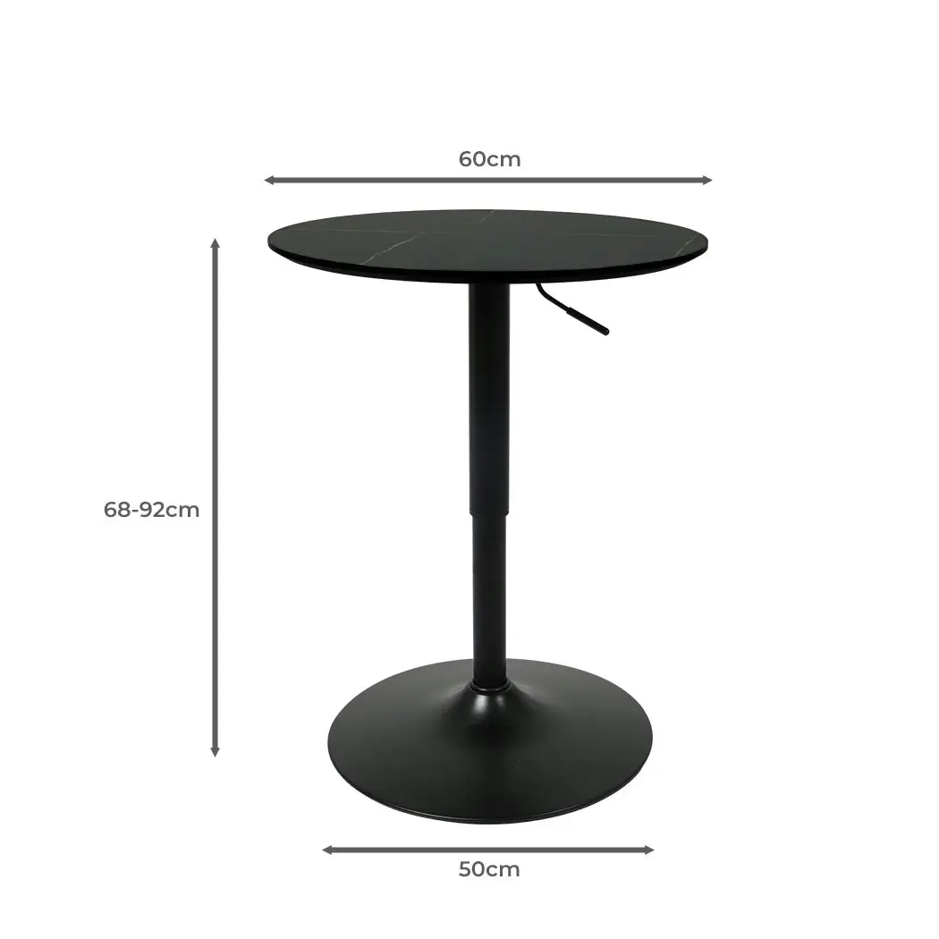 Levede Bar Table Swivel Gas Lift Counter Dining Furniture Cafe Outdoor Black