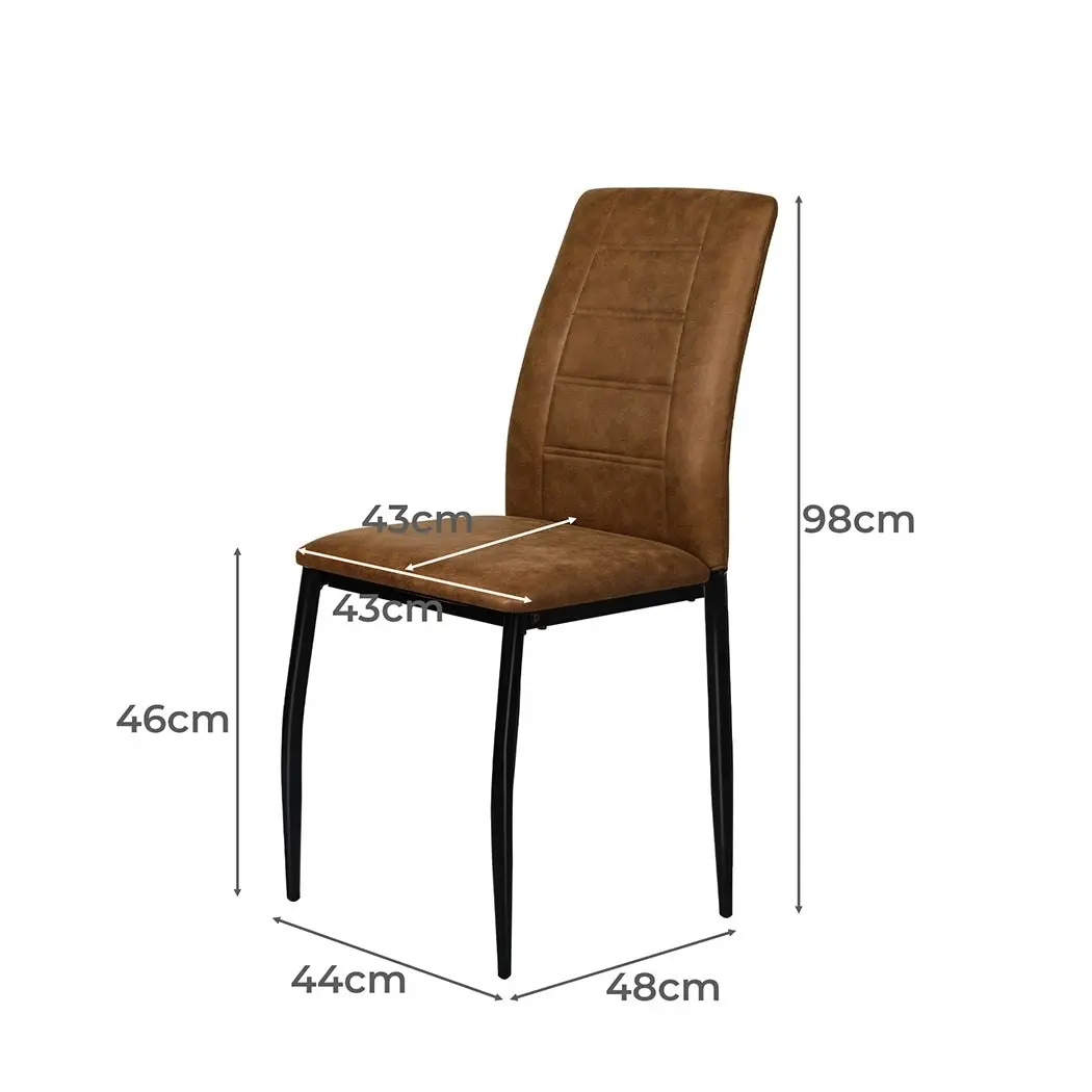 Levede 2x Dining Chairs Leathaire Kitchen Table Accent Chair Lounge Room Seat