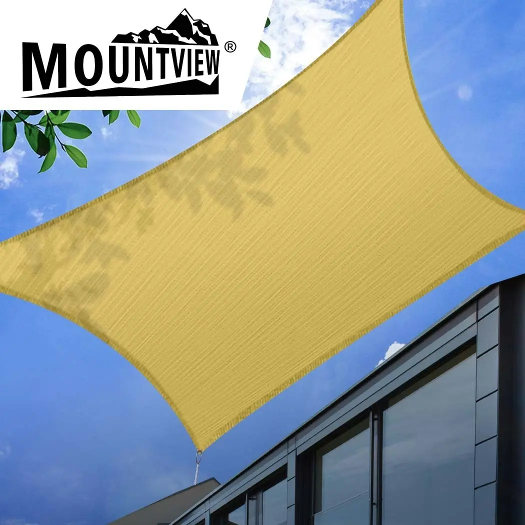 Mountview Sun Shade Sail Cloth Canopy Outdoor Awning Cover Rectangle Sand 5mx3M