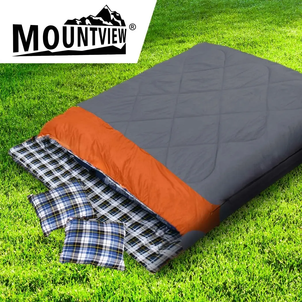 Mountview Double Sleeping Bag Bags Outdoor Camping Hiking Pillow -10℃ Thermal