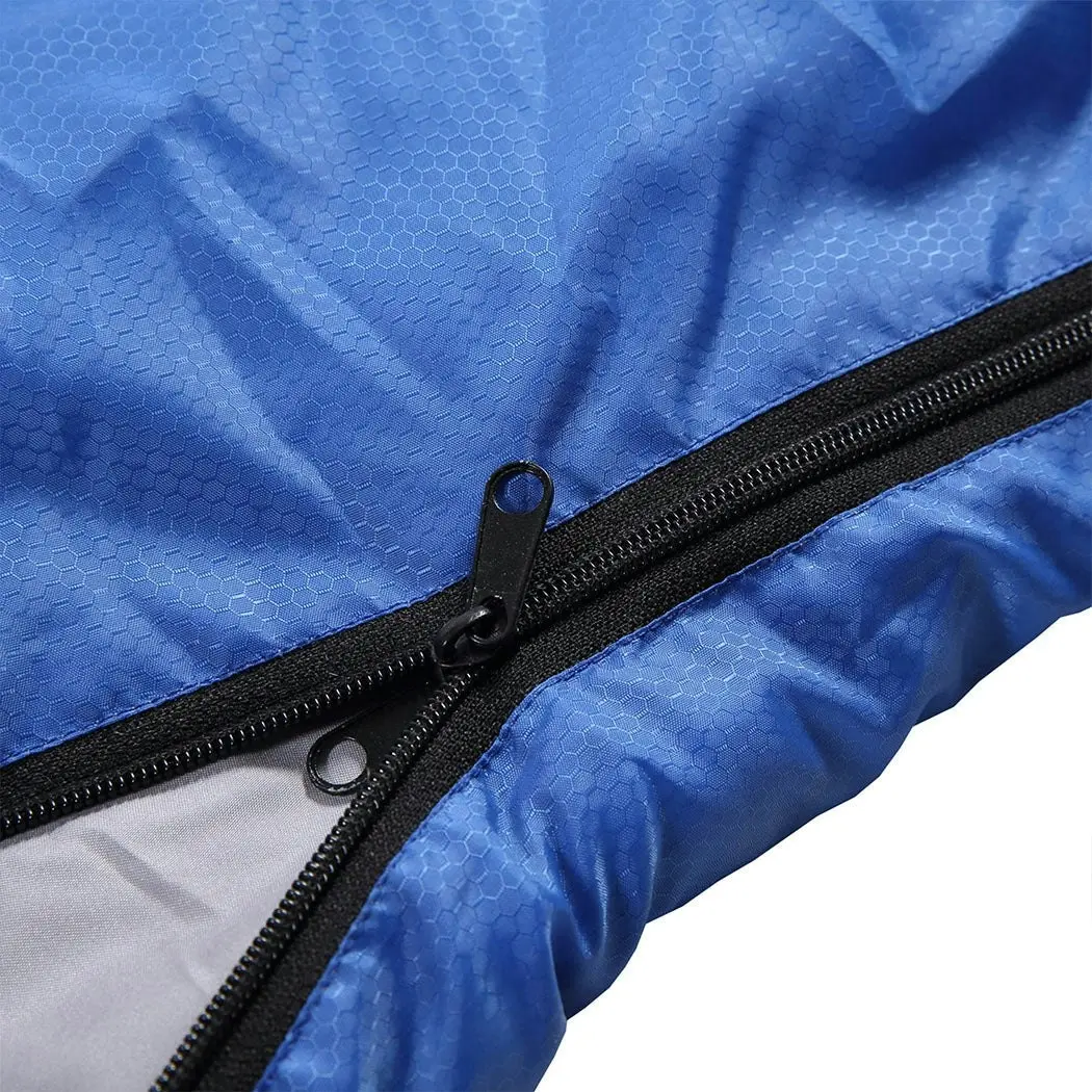 Mountview Single Sleeping Bag Bags Outdoor Camping Hiking Thermal -10℃ Tent Blue