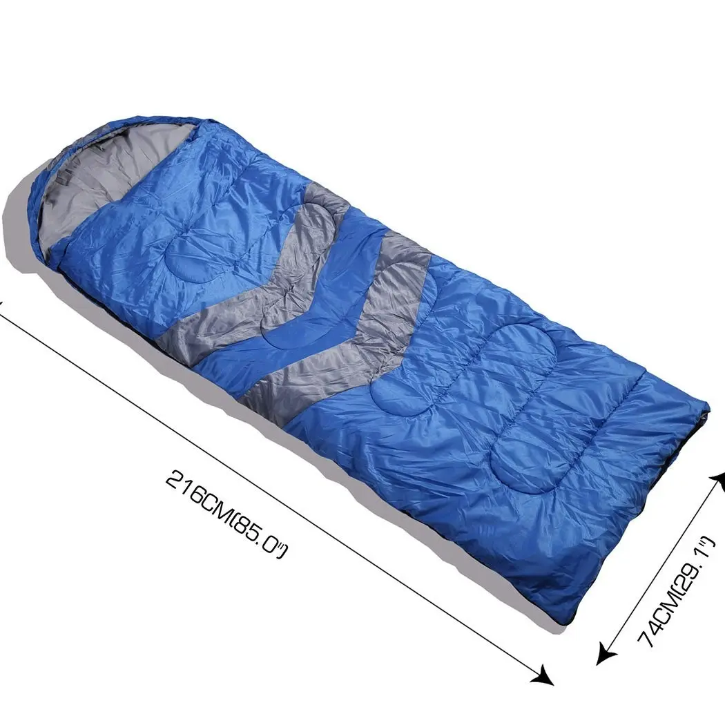 Mountview Single Sleeping Bag Bags Outdoor Camping Hiking Thermal -10℃ Tent Blue