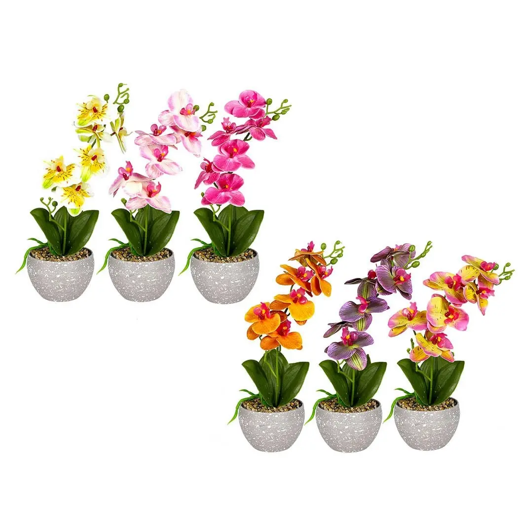 Lambu 6X Artificial Flowers Plant In pots Garden Indoor Outdoor Fake Home Decor