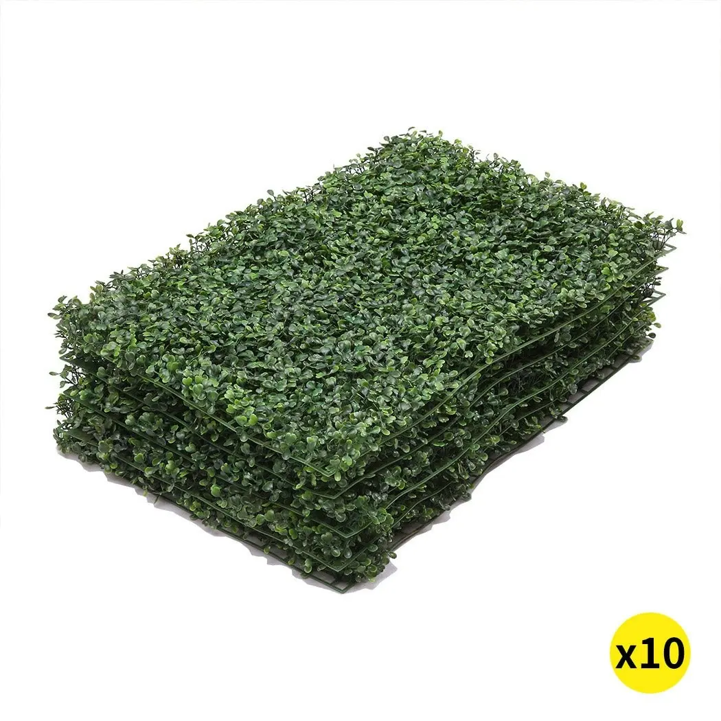 Marlow Artificial Hedge Grass Boxwood Garden Green Wall Mat Fence Outdoor x10