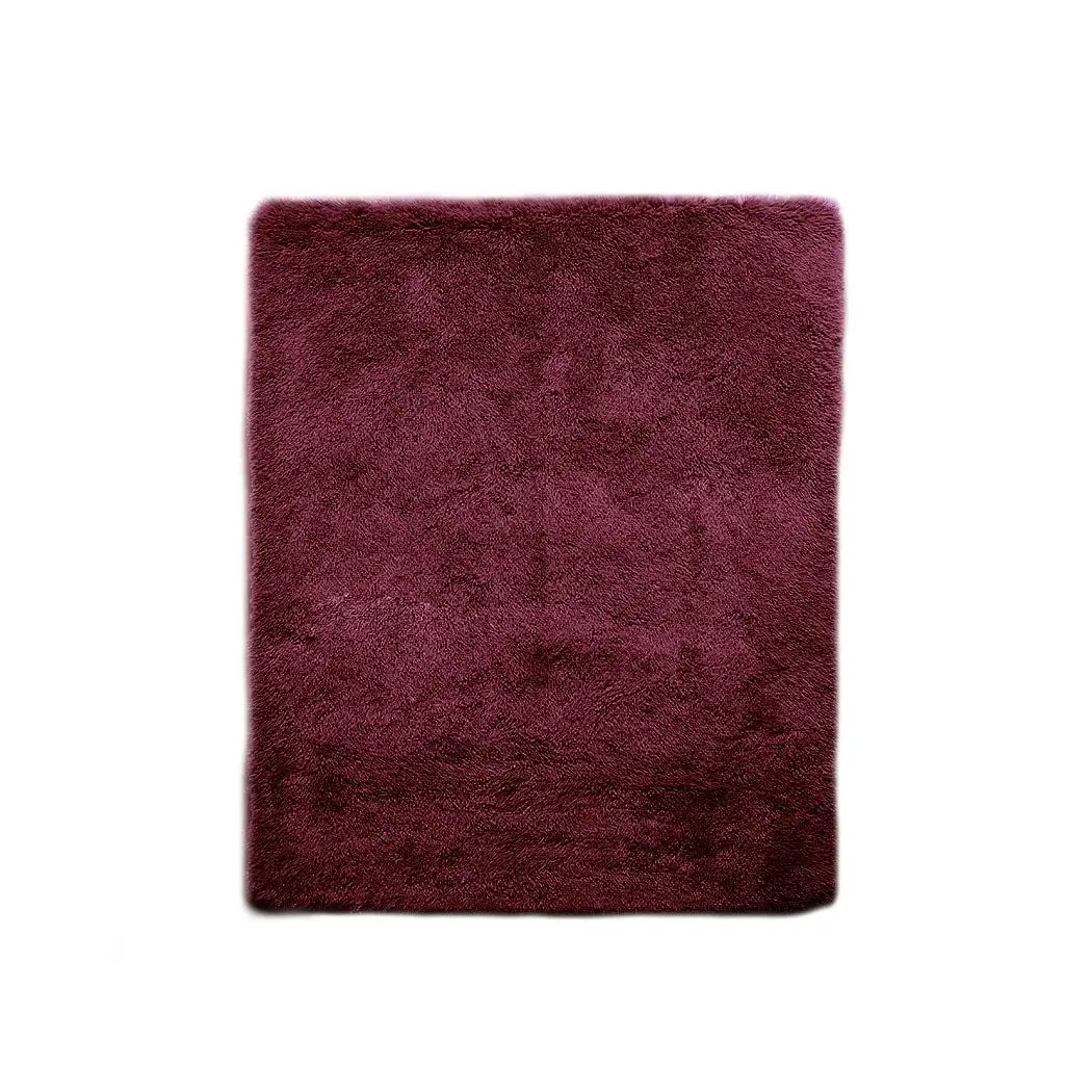 Traderight Group  Designer Soft Shag Shaggy Floor Confetti Rug Carpet Home Decor 80x120cm Burgundy