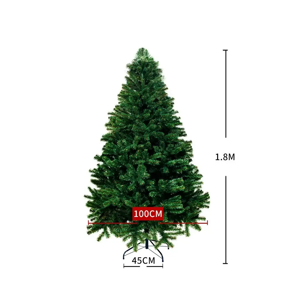 Santaco Christmas Tree 1.8M 6Ft LED Fairy Lights Xmas Home Garden Decorations