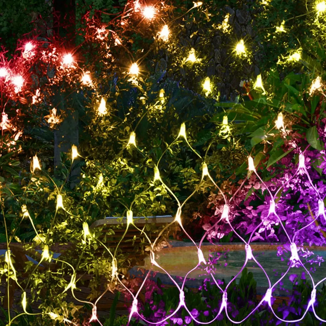 Traderight Group  320LED Fairy Lights Net Mesh Curtain Wedding Party XMAS Tree Decor Multi Colour