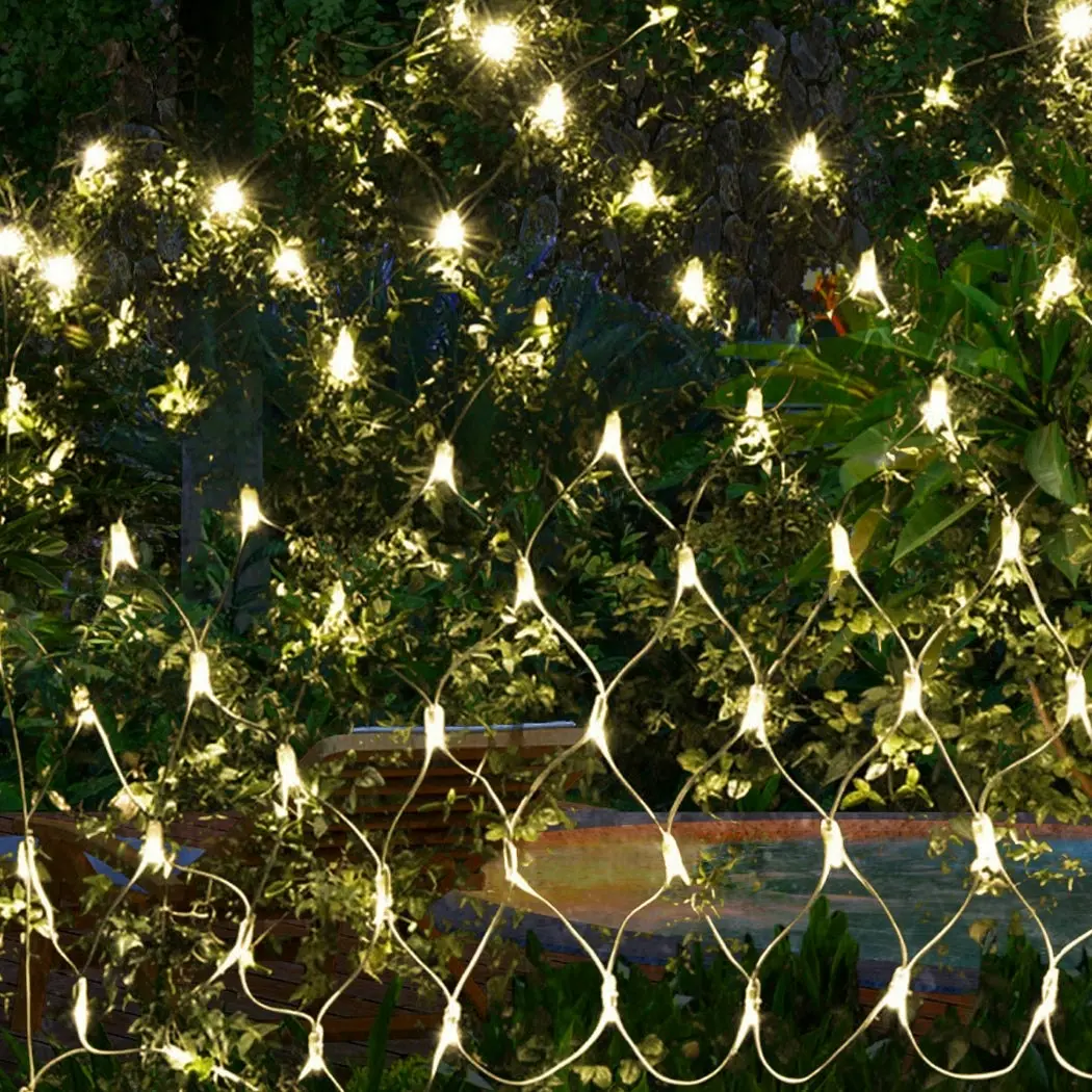 Traderight Group  320LED Fairy Lights Net Mesh Curtain Wedding Party XMAS Tree Decor Warm White