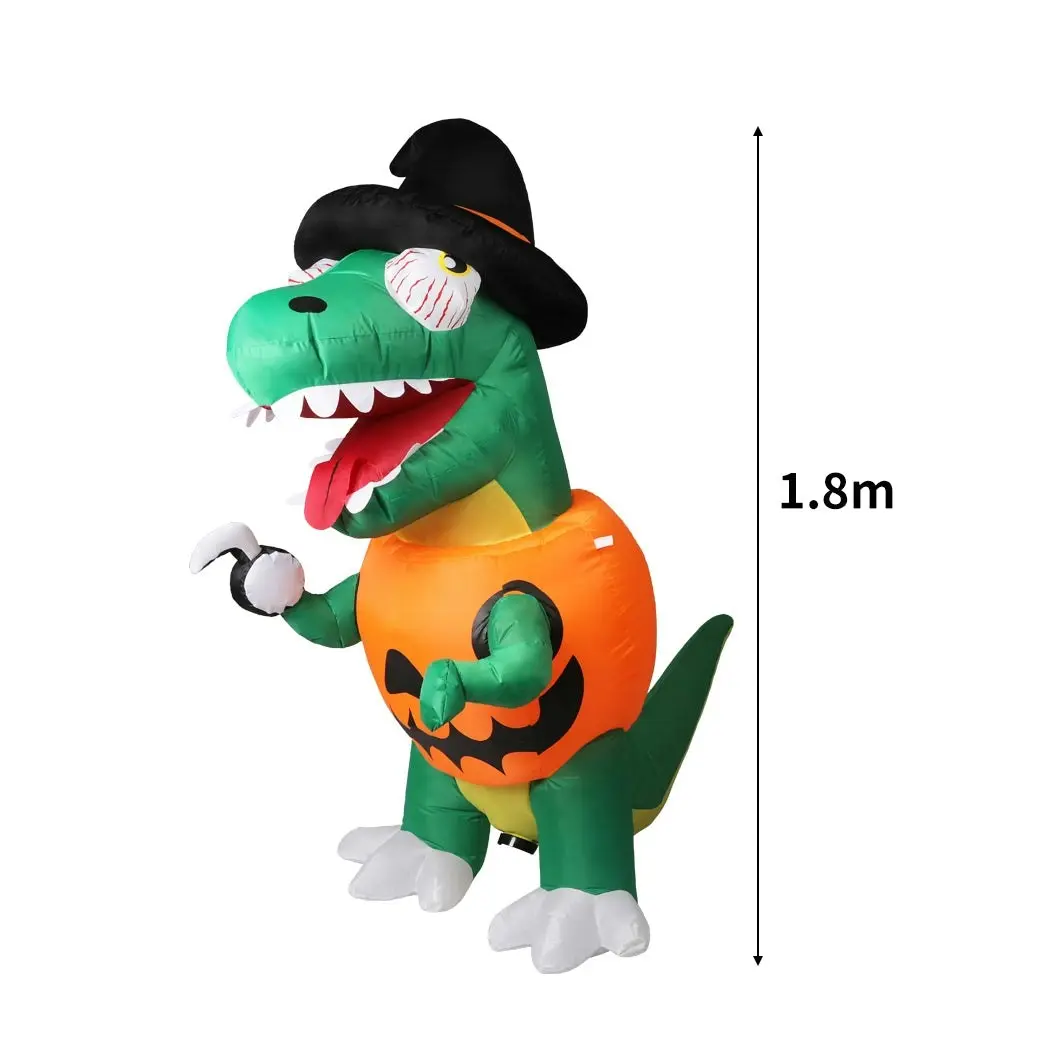 Emitto Halloween Inflatables LED Lights Dinosaur 1.8M Party Outdoor Yard Decor