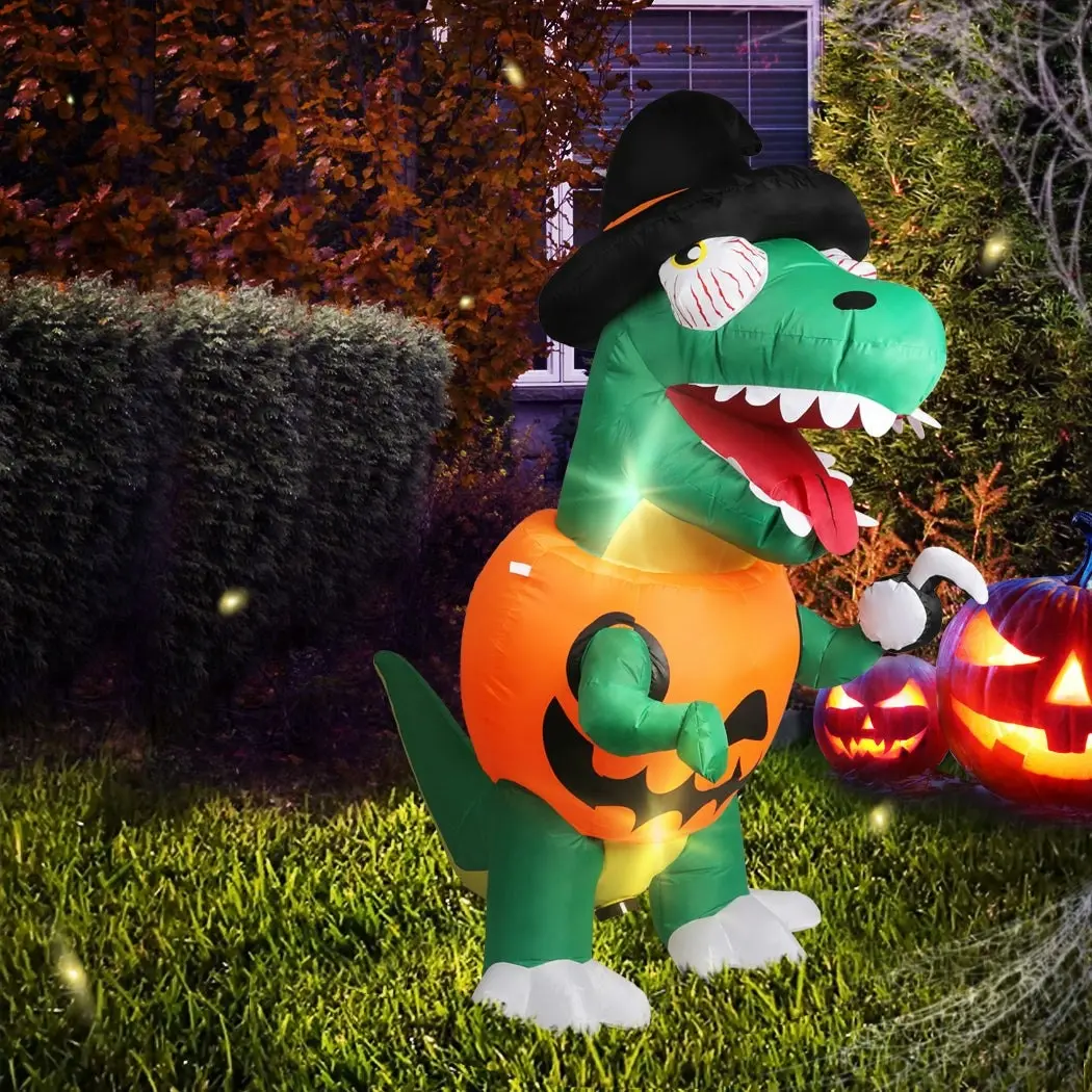 Emitto Halloween Inflatables LED Lights Dinosaur 1.8M Party Outdoor Yard Decor