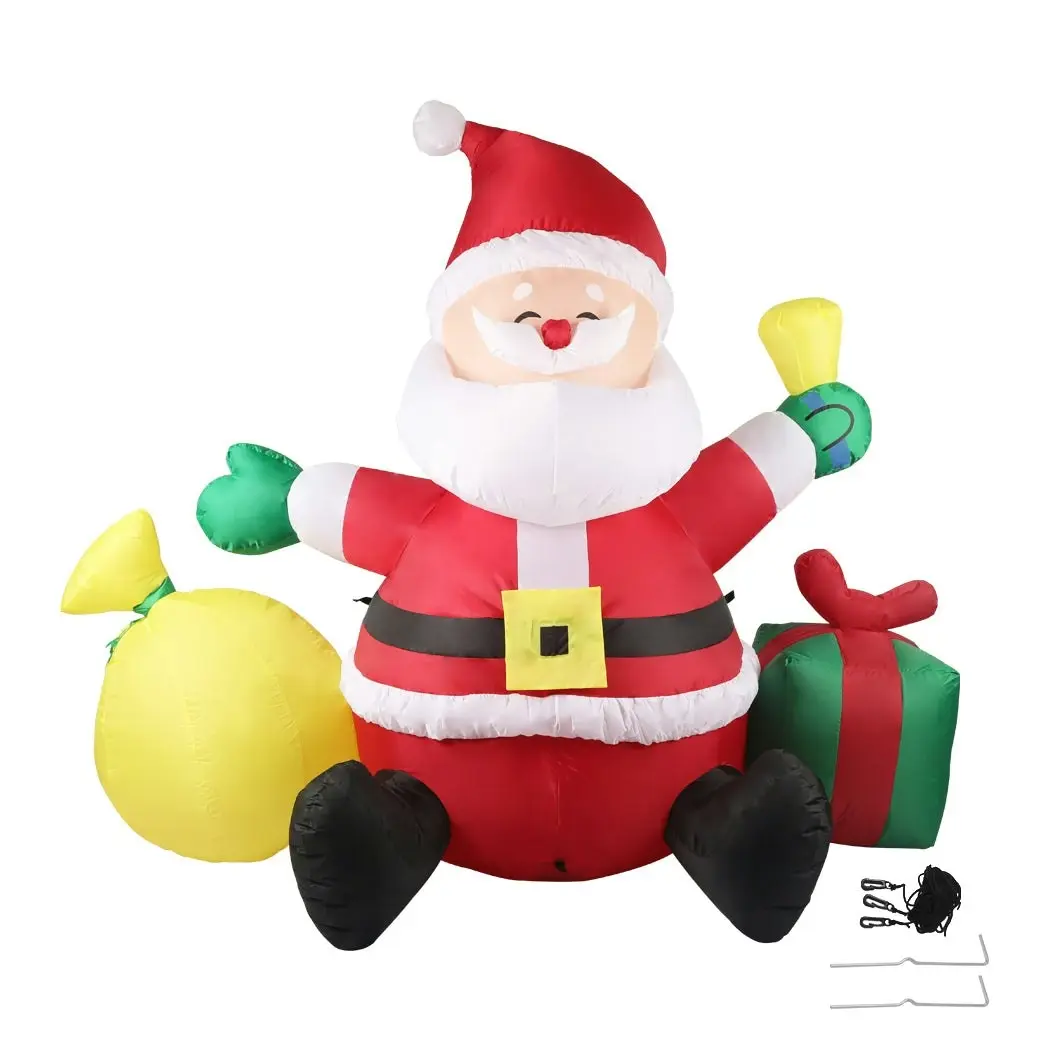 Santaco Inflatable Christmas Outdoor Decorations Santa 1.8M LED Lights Party