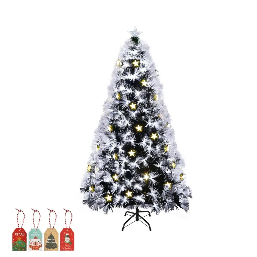 Santaco Christmas Tree 2.1M 7Ft Xmas Decorations Fibre Optic Multicolour Lights