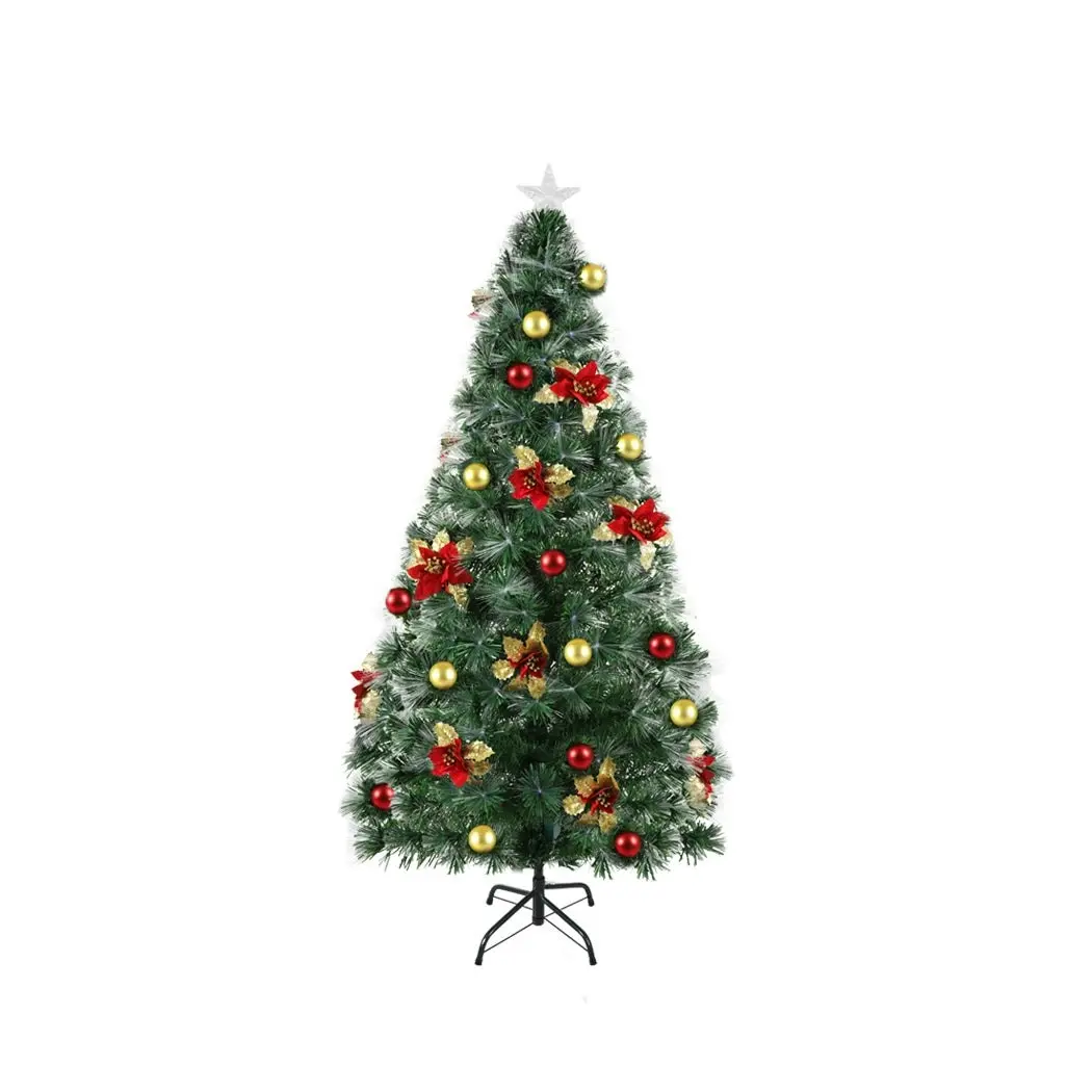 Santaco Christmas Tree 1.5M 5Ft Xmas Decorations Fibre Optic Multicolour Lights