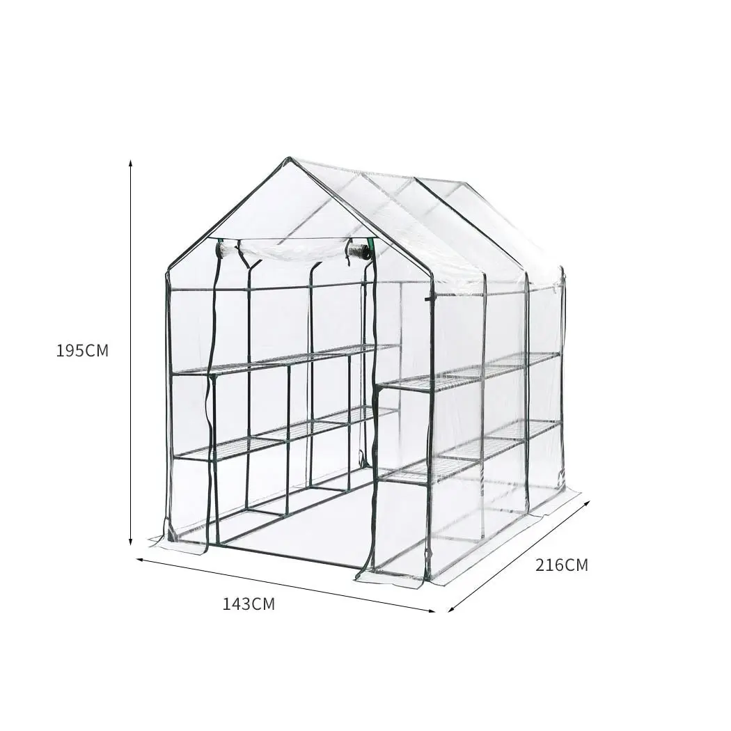 Levede Greenhouse Walk In 3 Tier Garden Shed PVC Cover Film Green House Tunnel