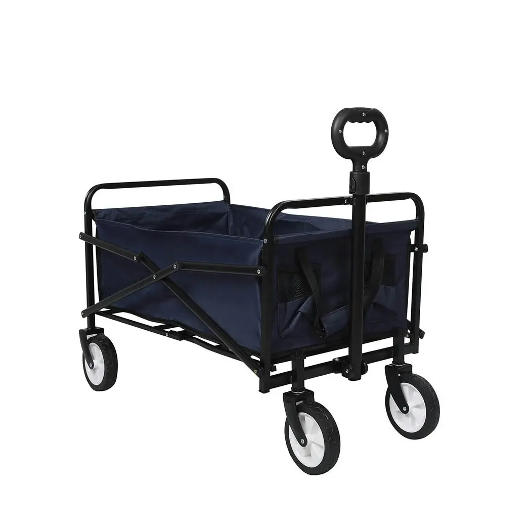 Lambu Garden Trolley Cart Foldable Picnic Wagon Outdoor Camping Trailer Blue