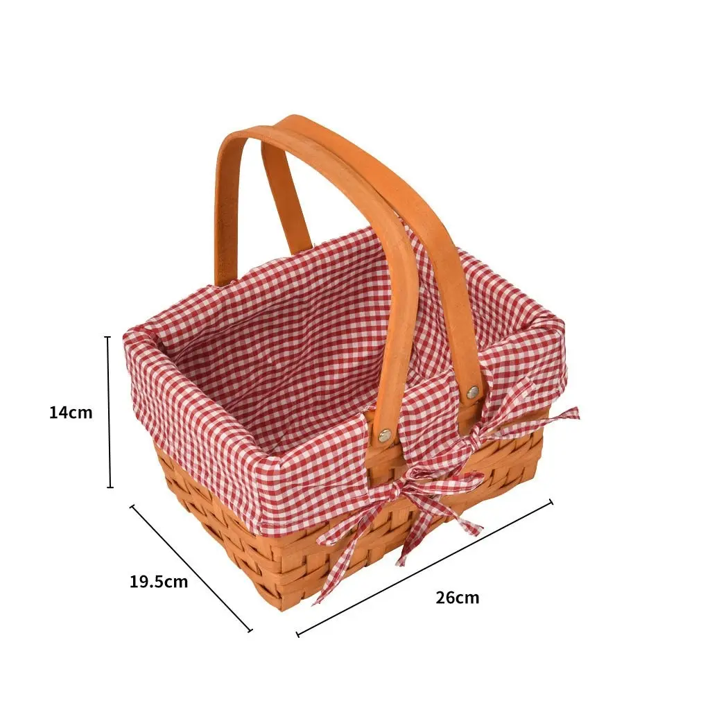 Traderight Group  Picnic Basket Outdoor Baskets Deluxe Willow Gift Storage Person Carry Foldable