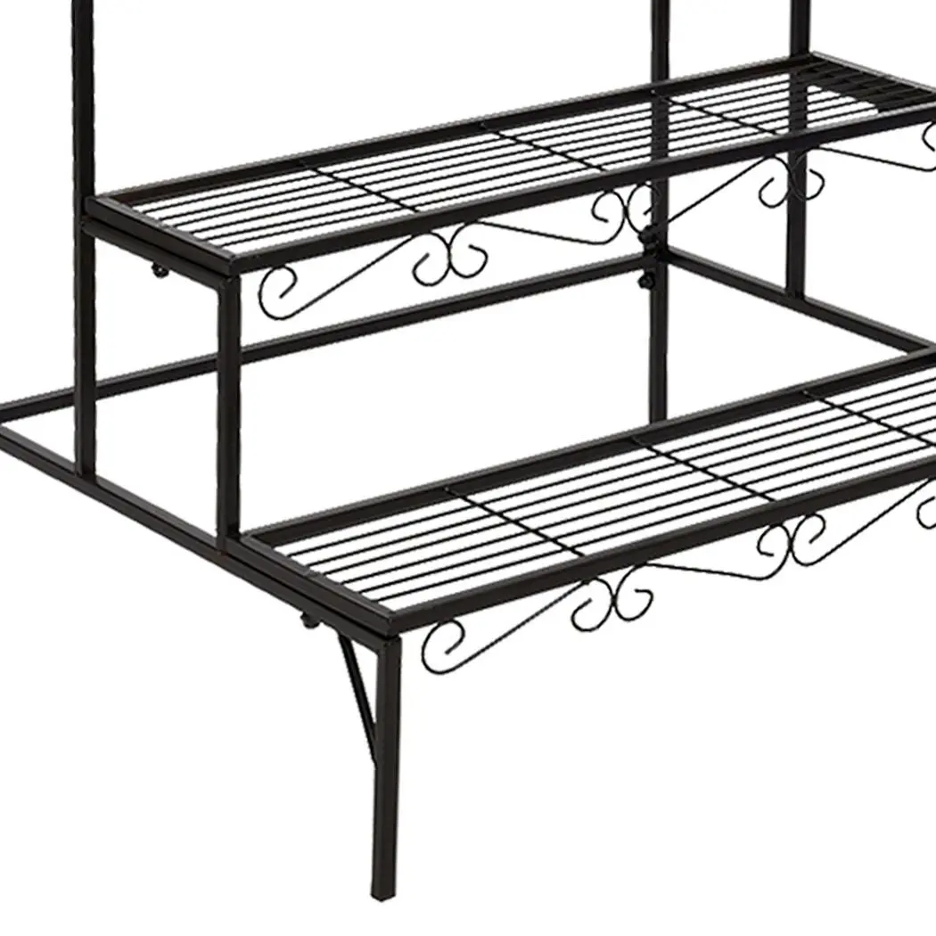 Levede 2x Plant Stands Outdoor Indoor Garden Metal 3 Tier Planter Corner Shelf