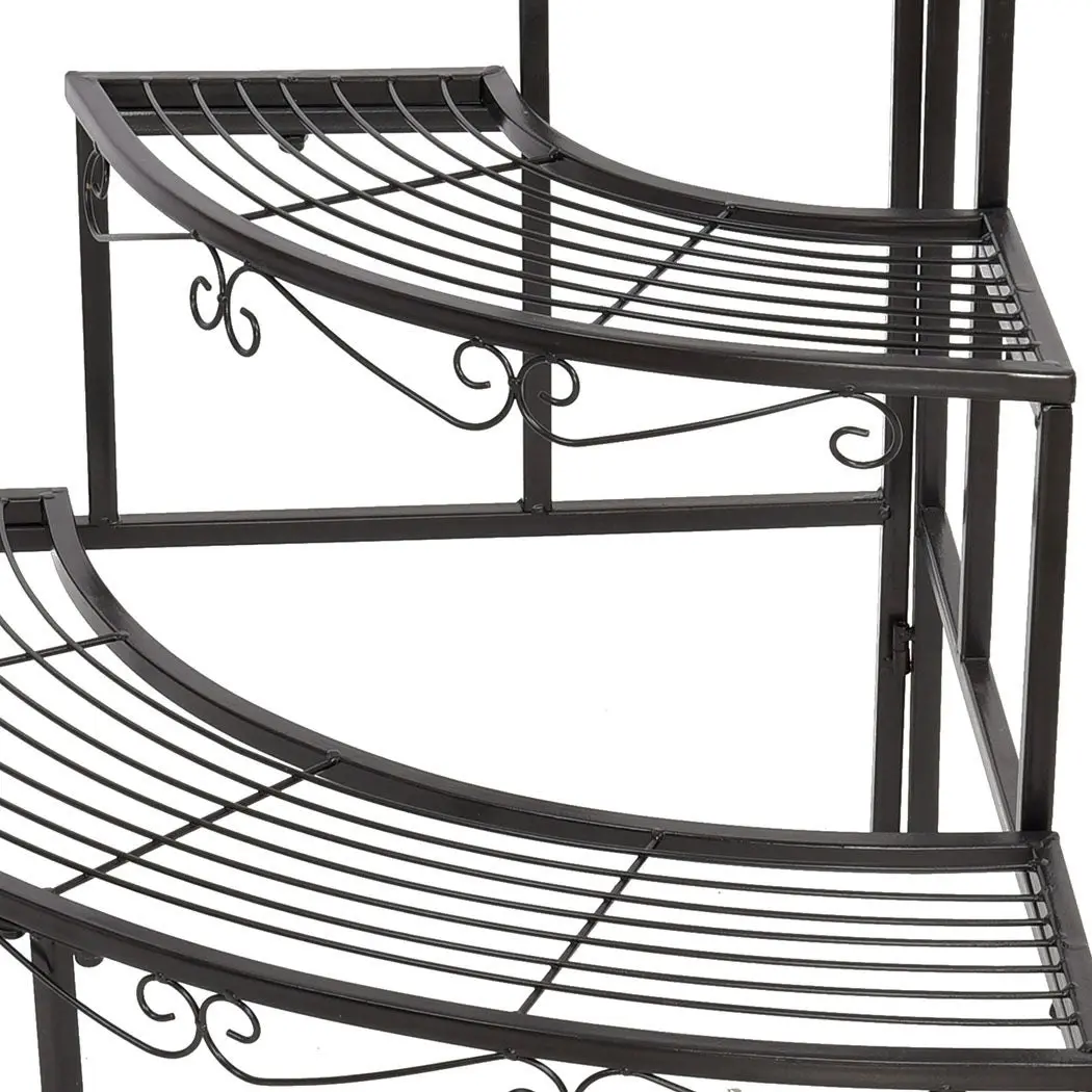 Levede 2x Outdoor Indoor Plant Stand Garden Metal 3 Tier Planter Corner Shelf