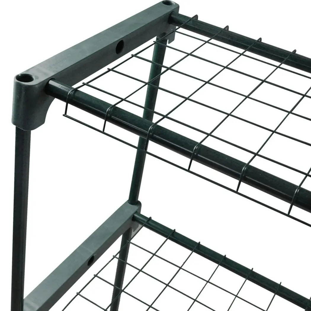 Levede 2x 4 Tier Plant Stand Shelves Garden Steel Storage Shelf Steel Frame