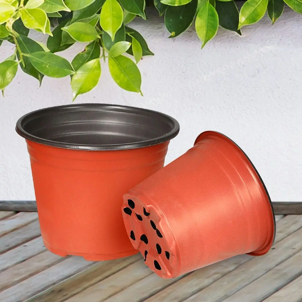 Lambu 100x Plastic Plant Pots Bulk Flowers Garden Seedings Growing Large Nursery