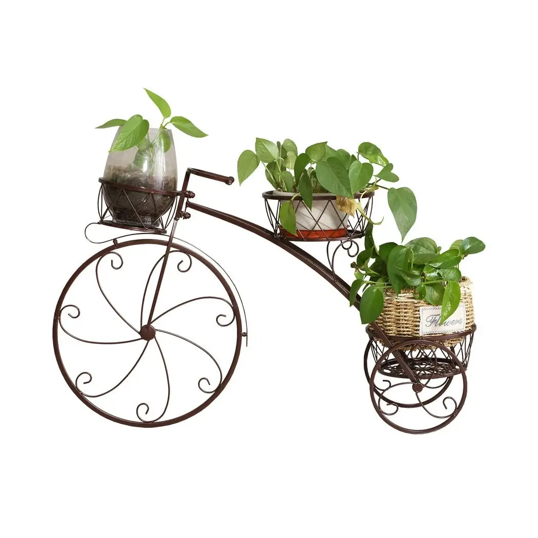 Levede Plant Stand Outdoor Indoor Metal Flower Pots Rack Corner Planter Shelf