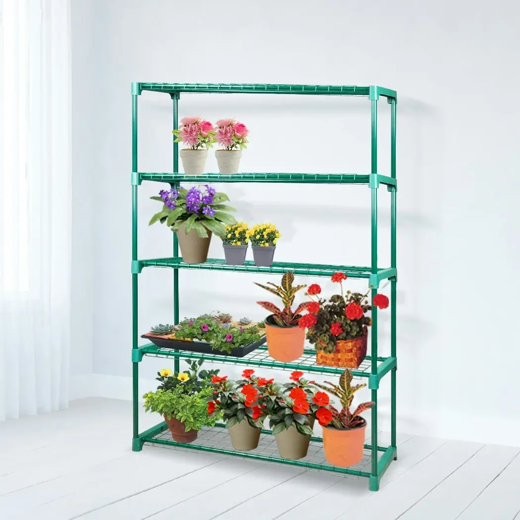 Levede 2x5 Tier Plant Shelve Garden Greenhouse Steel Storage Shelving Stand Rack