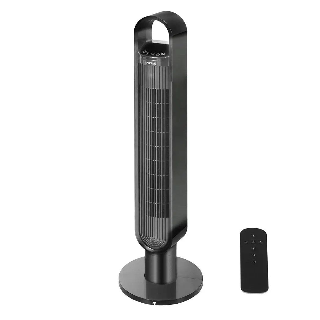 Spector Portable Bladeless Tower Fan 100cm Oscillating Remote Control LED Touch