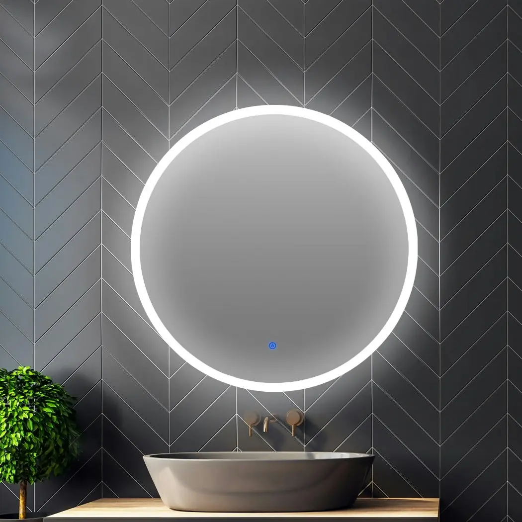 Emitto LED Wall Mirror Round Anti-fog Bathroom Mirrors Makeup Light Decor 70cm